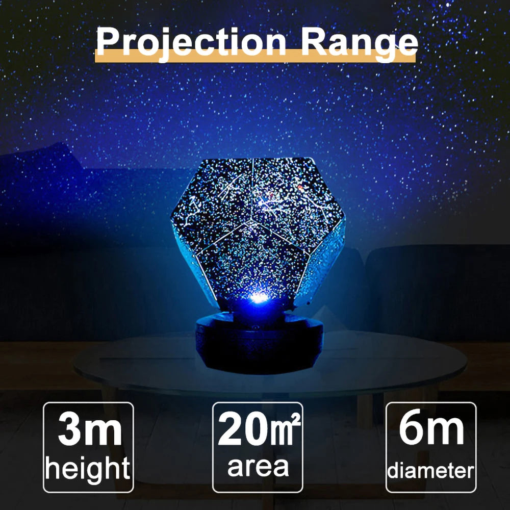 Creative Star Projection Lamp Romantic Rotating Constellation Projector Bedroom Starry Sky Galaxy Atmosphere Lamp Children Gift
