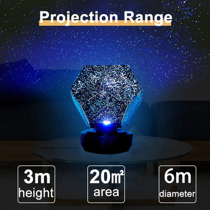 Creative Star Projection Lamp Romantic Rotating Constellation Projector Bedroom Starry Sky Galaxy Atmosphere Lamp Children Gift