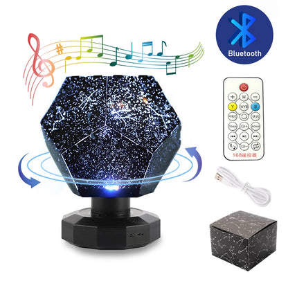 Creative Star Projection Lamp Romantic Rotating Constellation Projector Bedroom Starry Sky Galaxy Atmosphere Lamp Children Gift